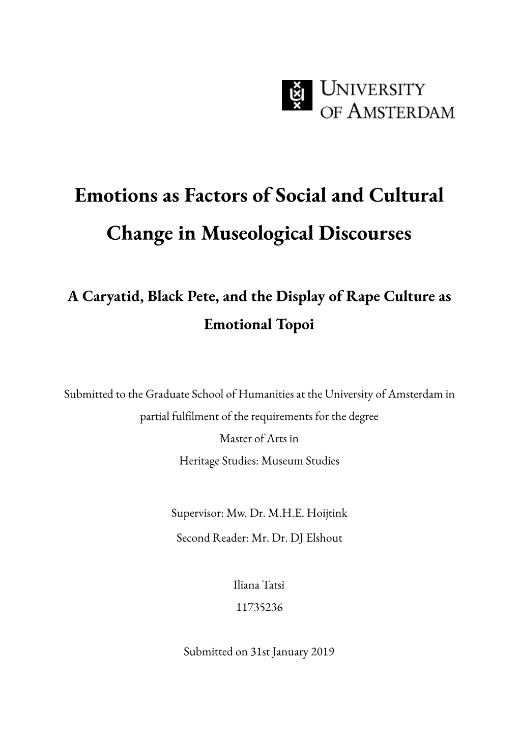 Emotions As Factors of Social and Cultural Change in Museological Discourses