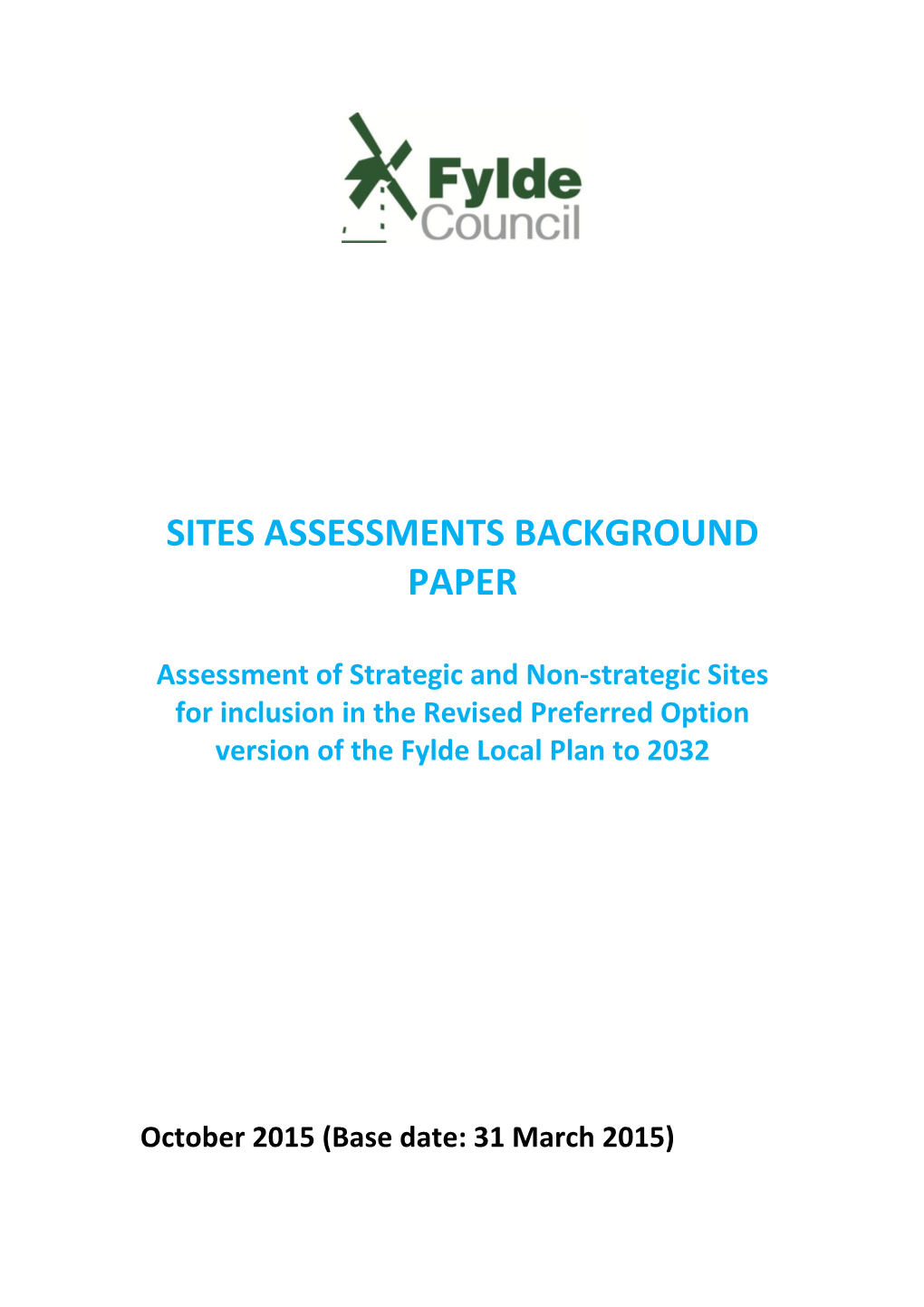 Sites Assessments Background Paper