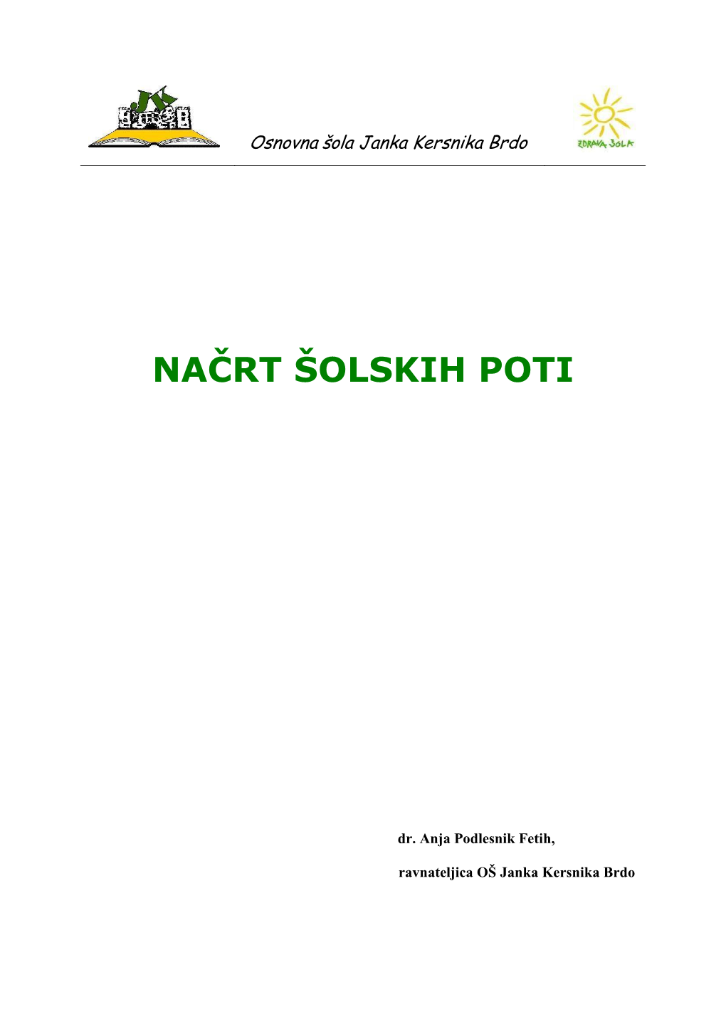 Načrt Šolskih Poti