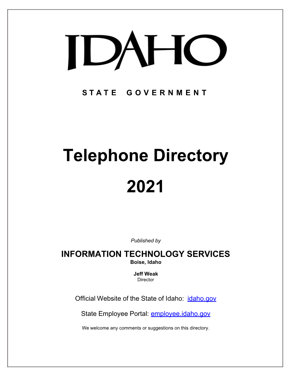 Telephone Directory 2021