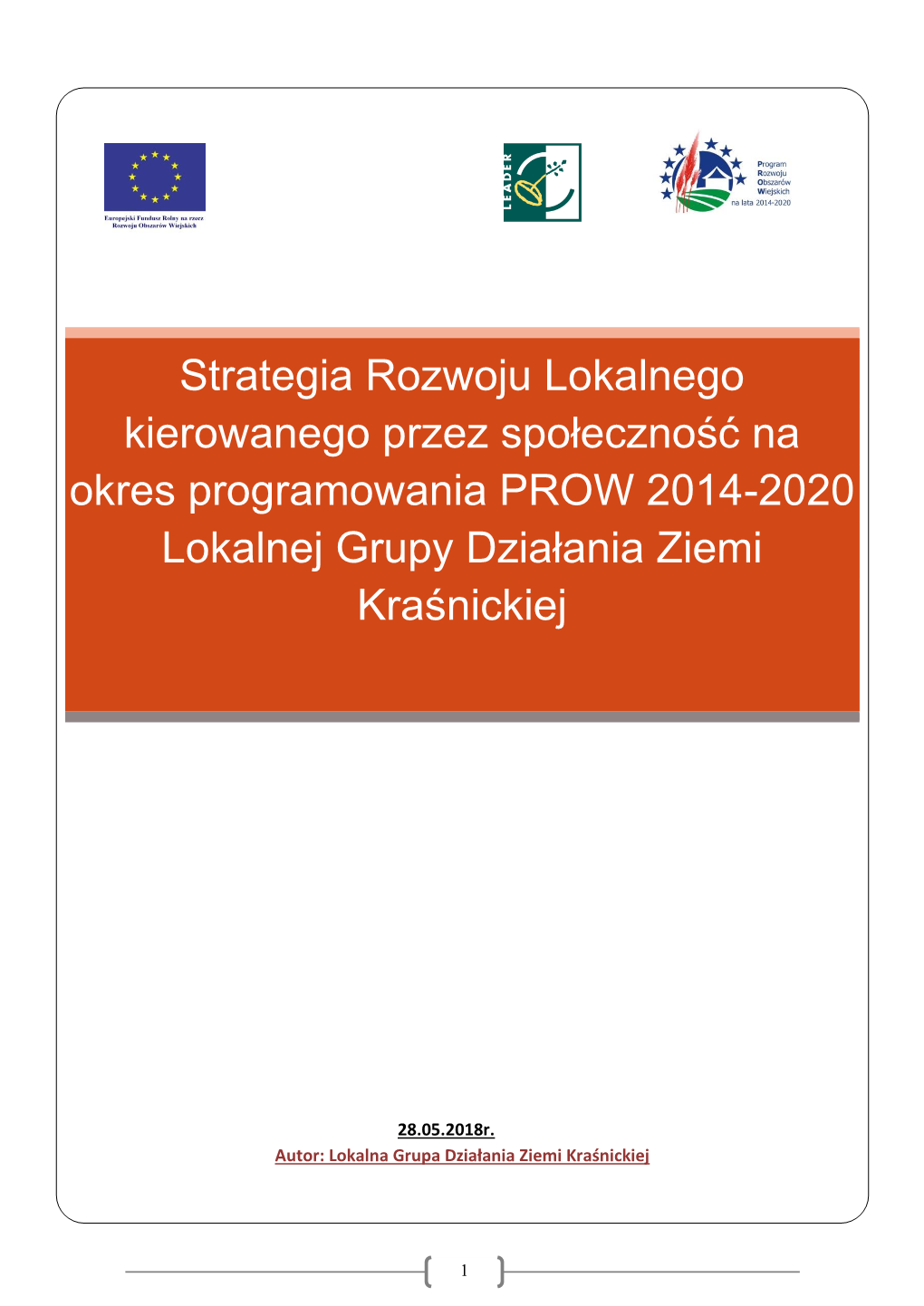 Lokalna Strategia Rozwoju Ziemi Kraśnickiej 2014-2020