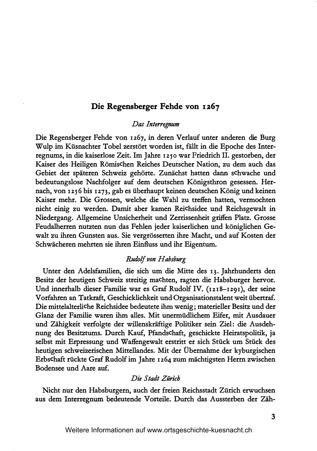 Die Regensbetger Fehde Von 1267