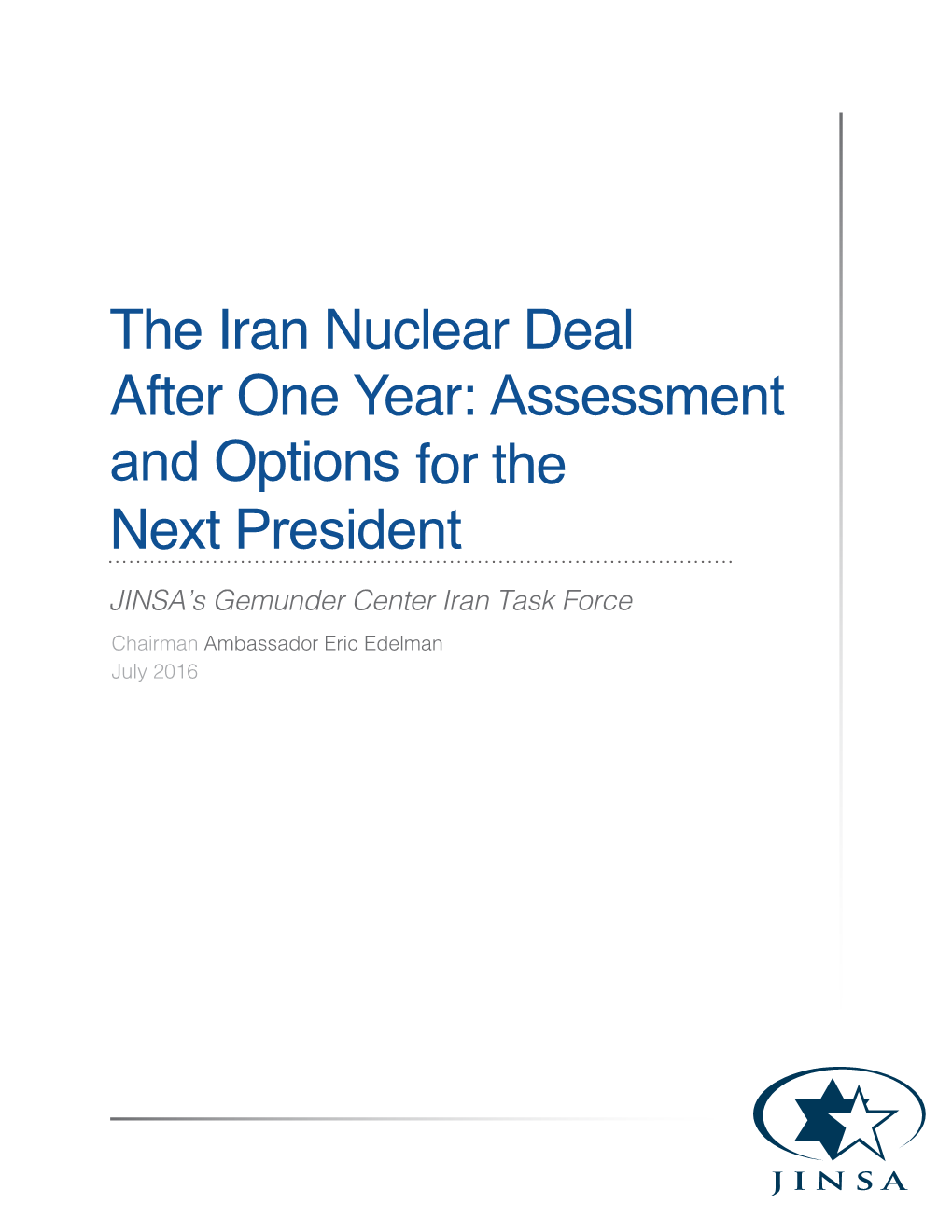 The Iran Nuclear Deal After One Year