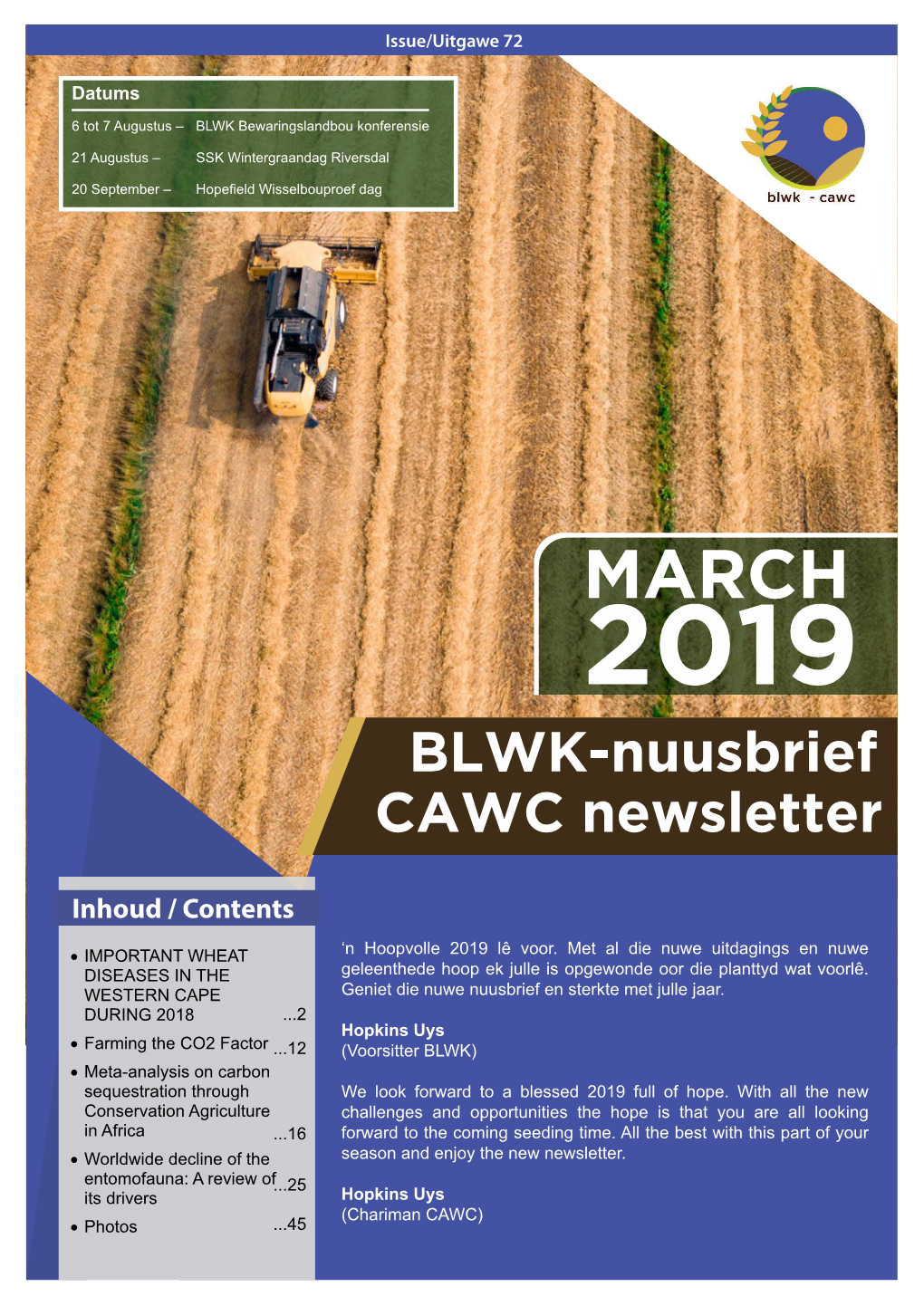 BLWK-Nuusbrief CAWC Newsletter