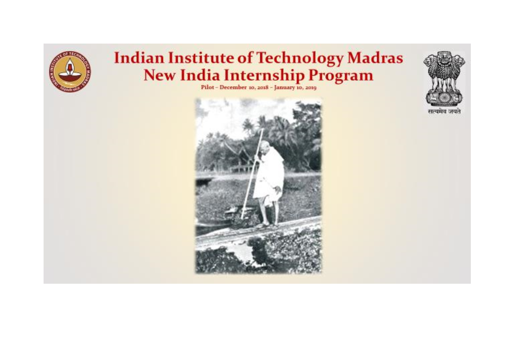 New India Internship 2018