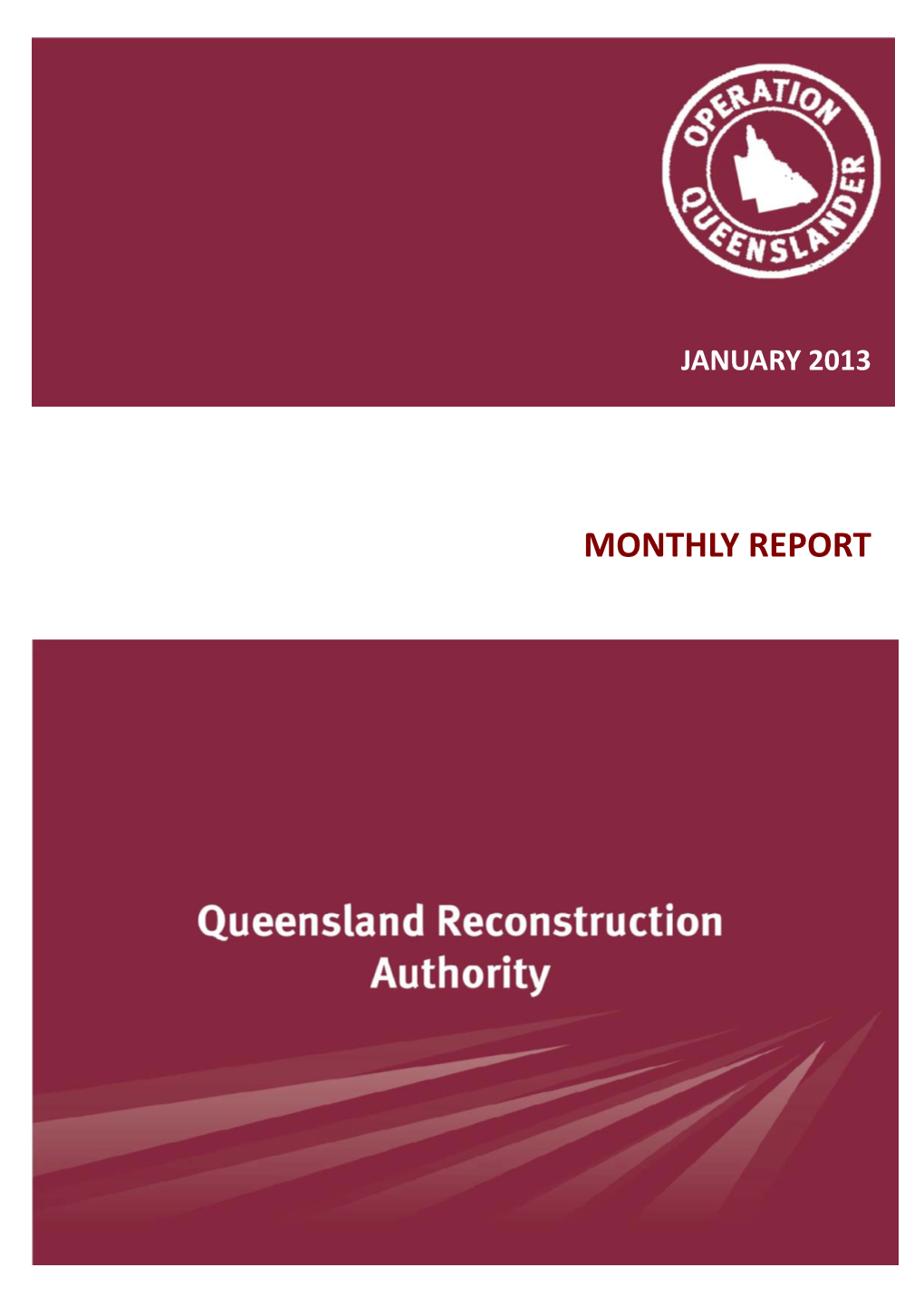 Monthly Report January 2013