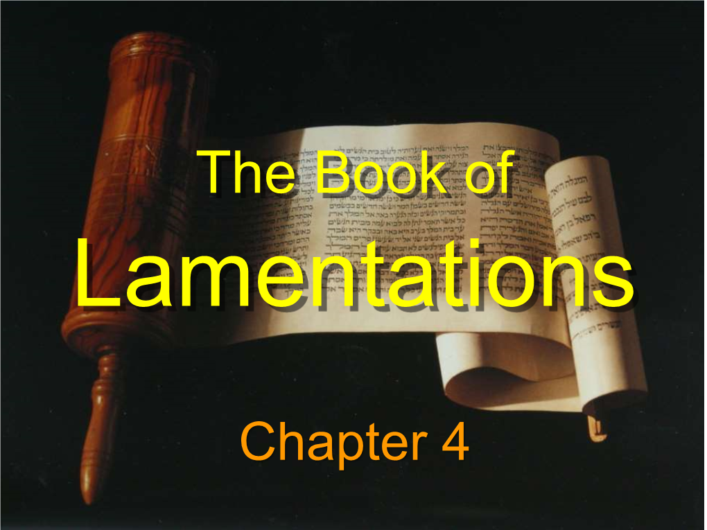 The Book of Lamentations