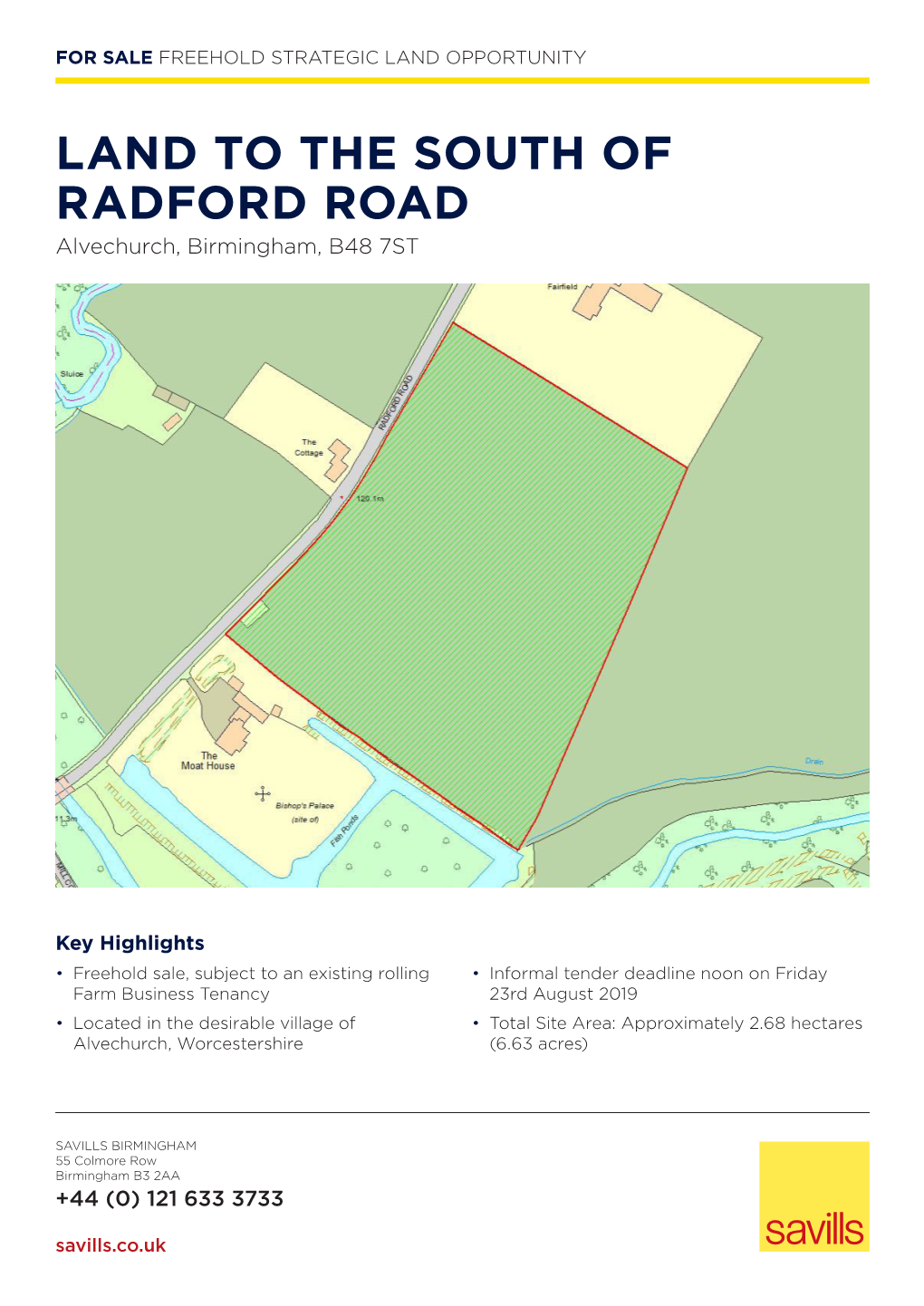 LAND to the SOUTH of RADFORD ROAD Alvechurch, Birmingham, B48 7ST