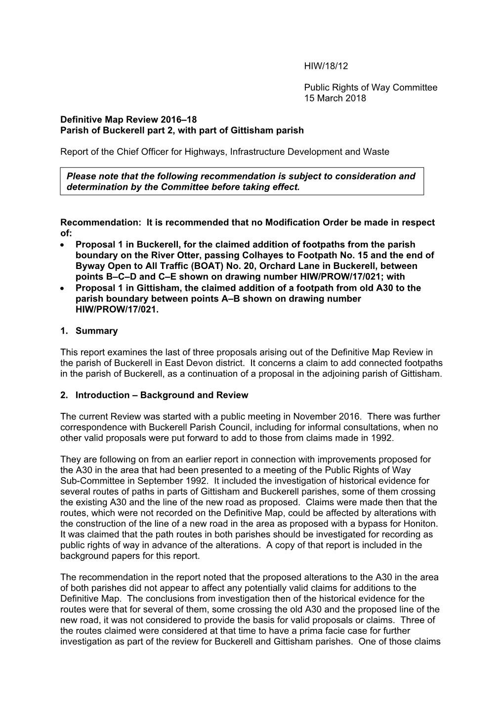 Parish of Buckerell Part 2, with Part of Gittisham Parish