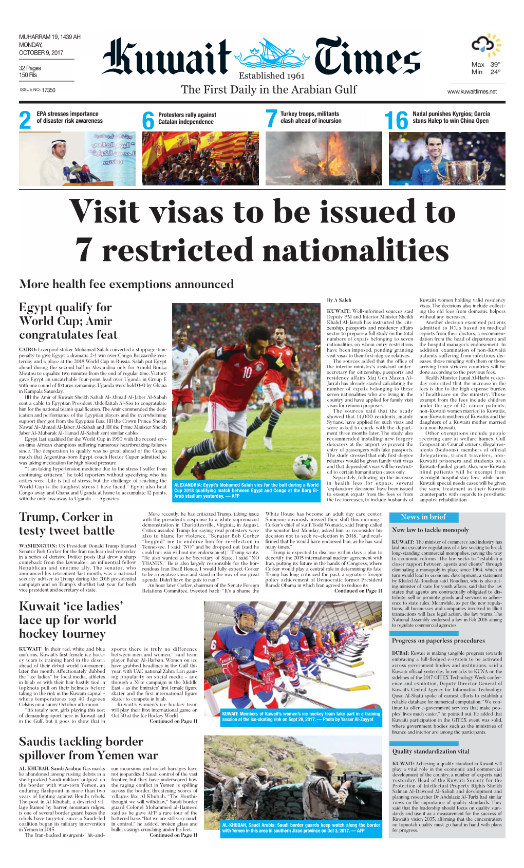Kuwait Times 9-10-2017.Qxp Layout 1