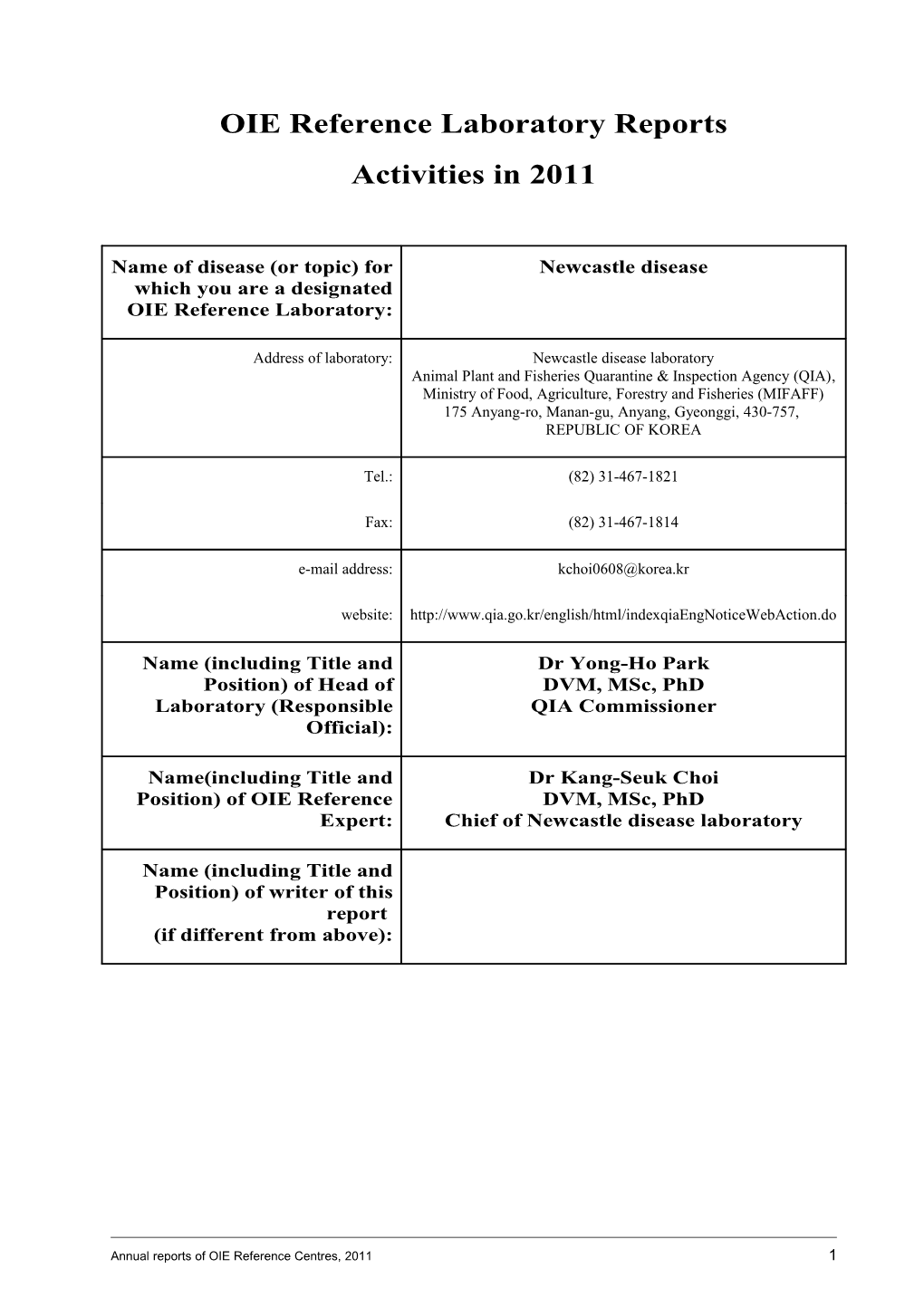 OIE Reference Laboratory Reports s5