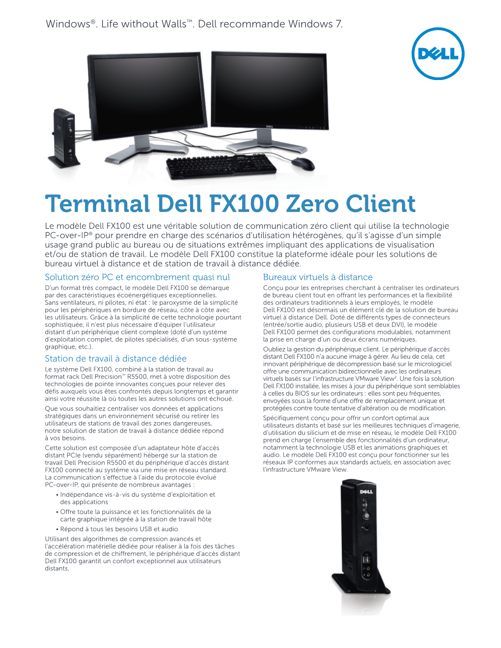 Terminal Dell FX100 Zero Client