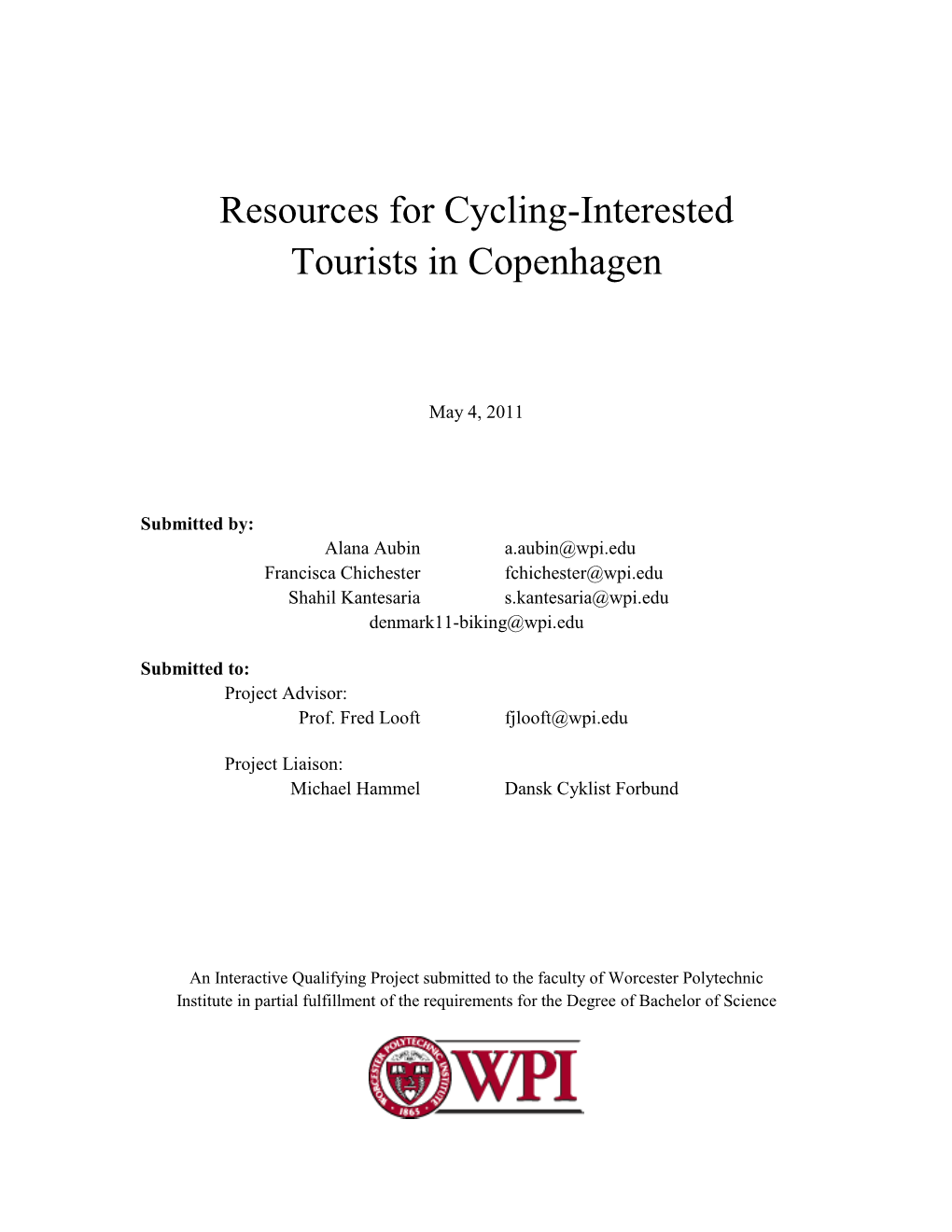 Resources for Cycling-Interested Tourists in Copenhagen