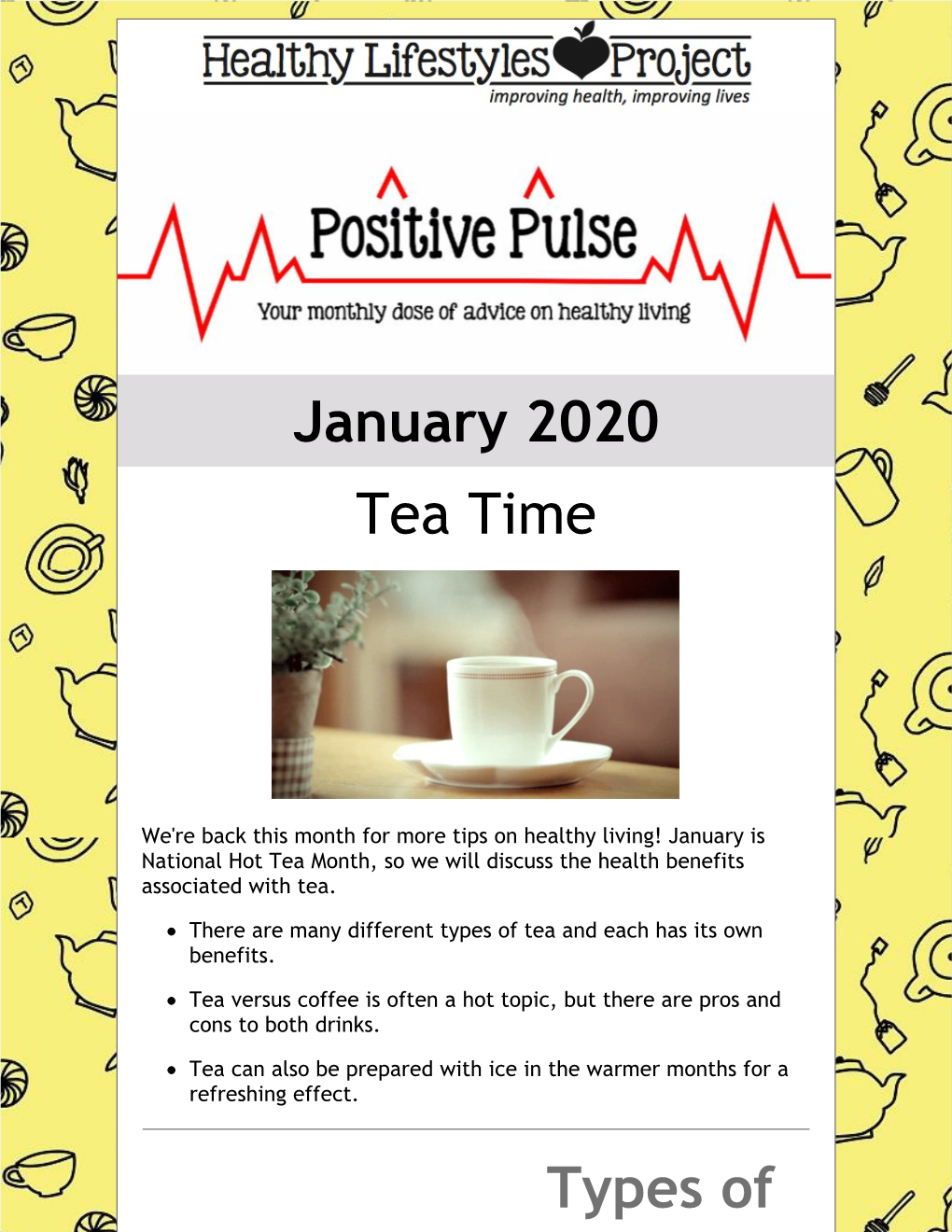 January 2020 Tea Time Types Of