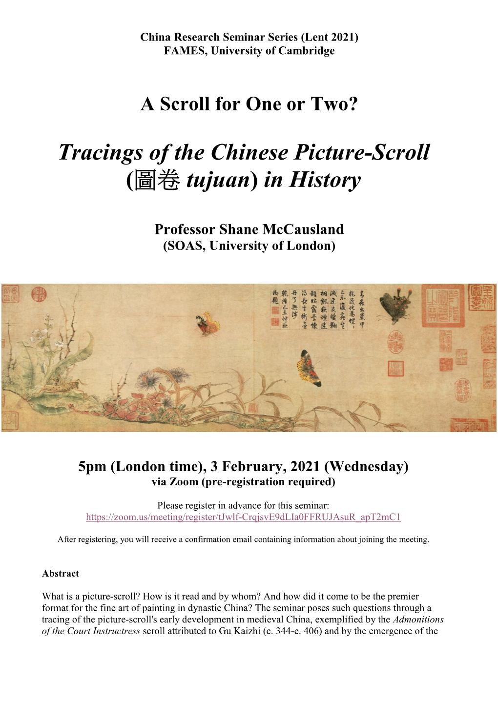 Tracings of the Chinese Picture-Scroll (圖卷 Tujuan) in History