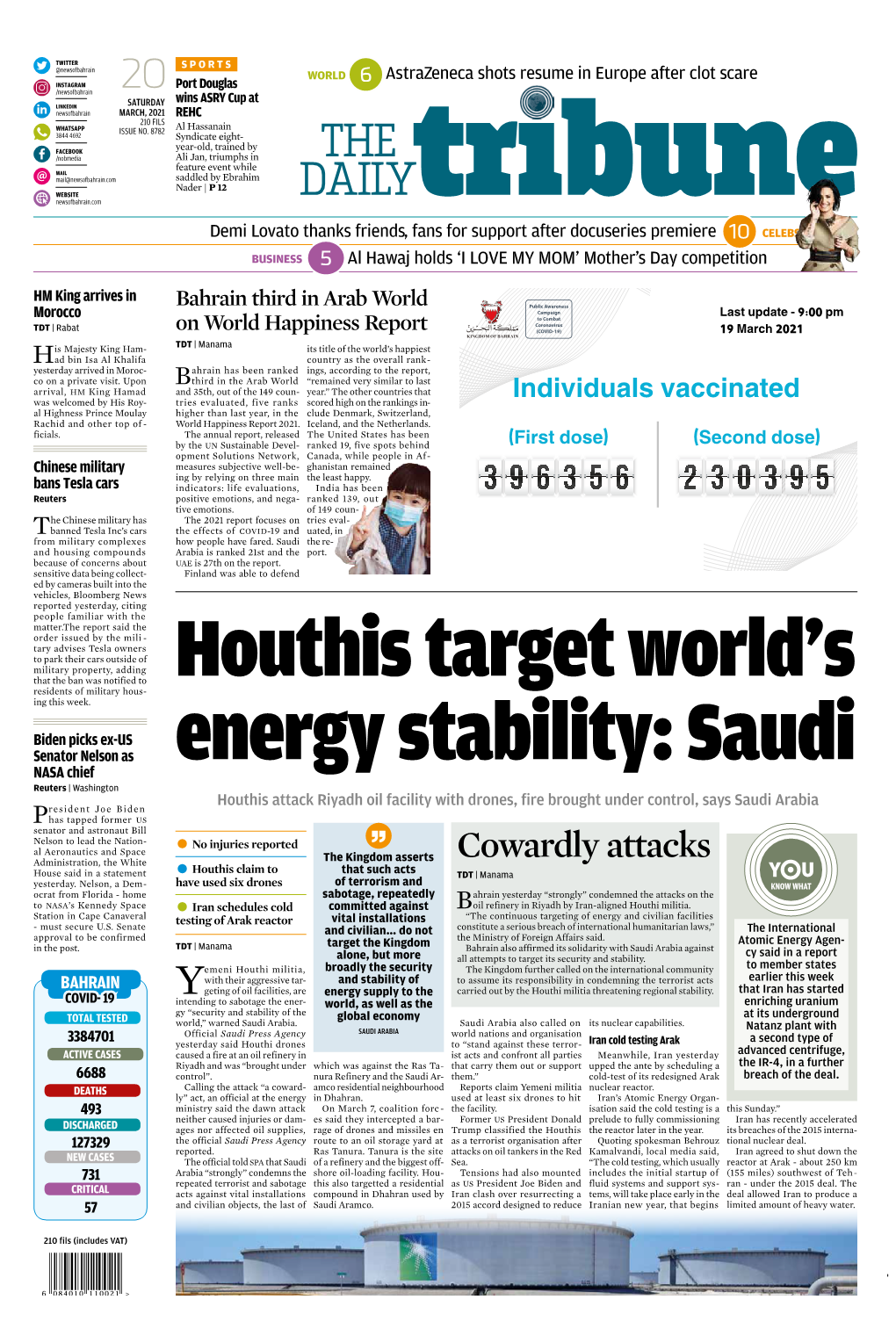 Cowardly Attacks Administration, the White Houthis Claim to That Such Acts House Said in a Statement • TDT | Manama Yesterday