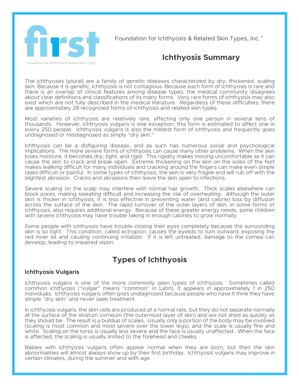 Ichthyosis Overview