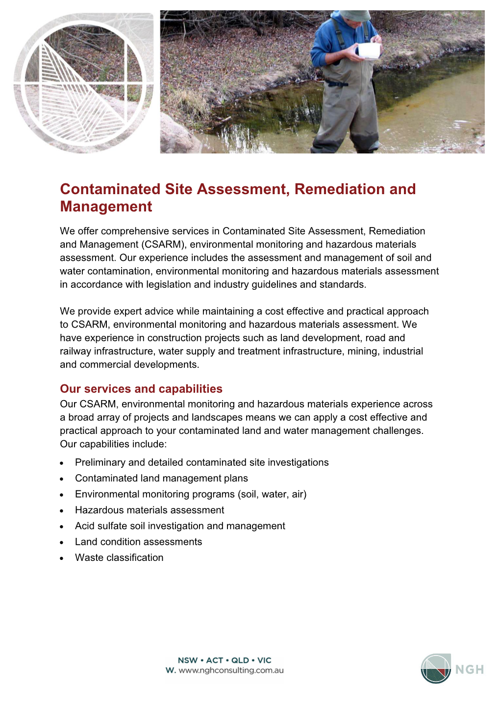 Contaminated Site Assessment, Remediation and Management