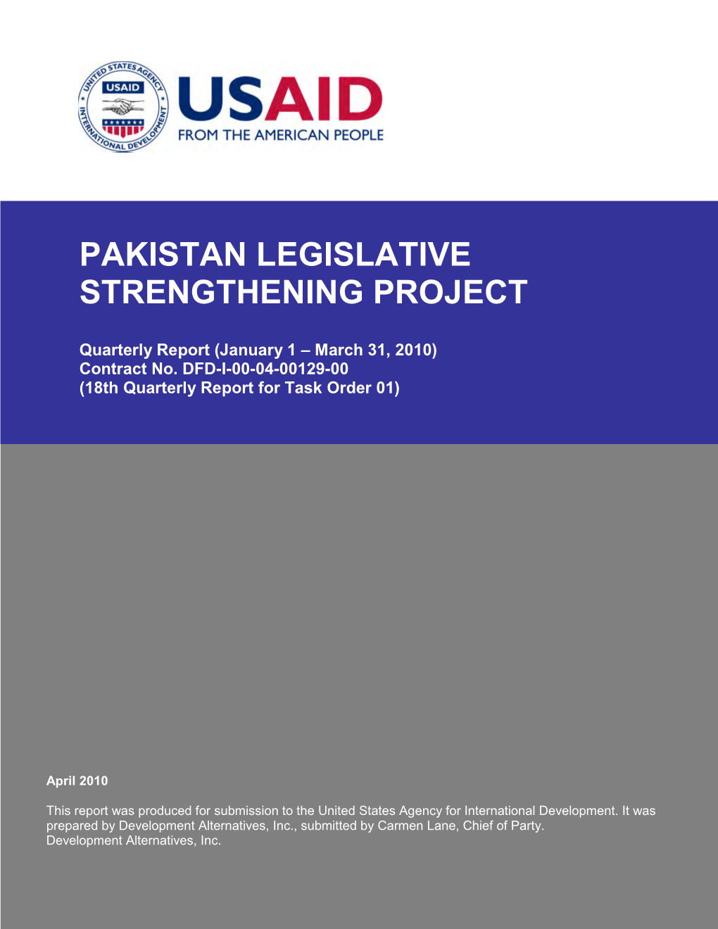 Pakistan Legislative Strengthening Project