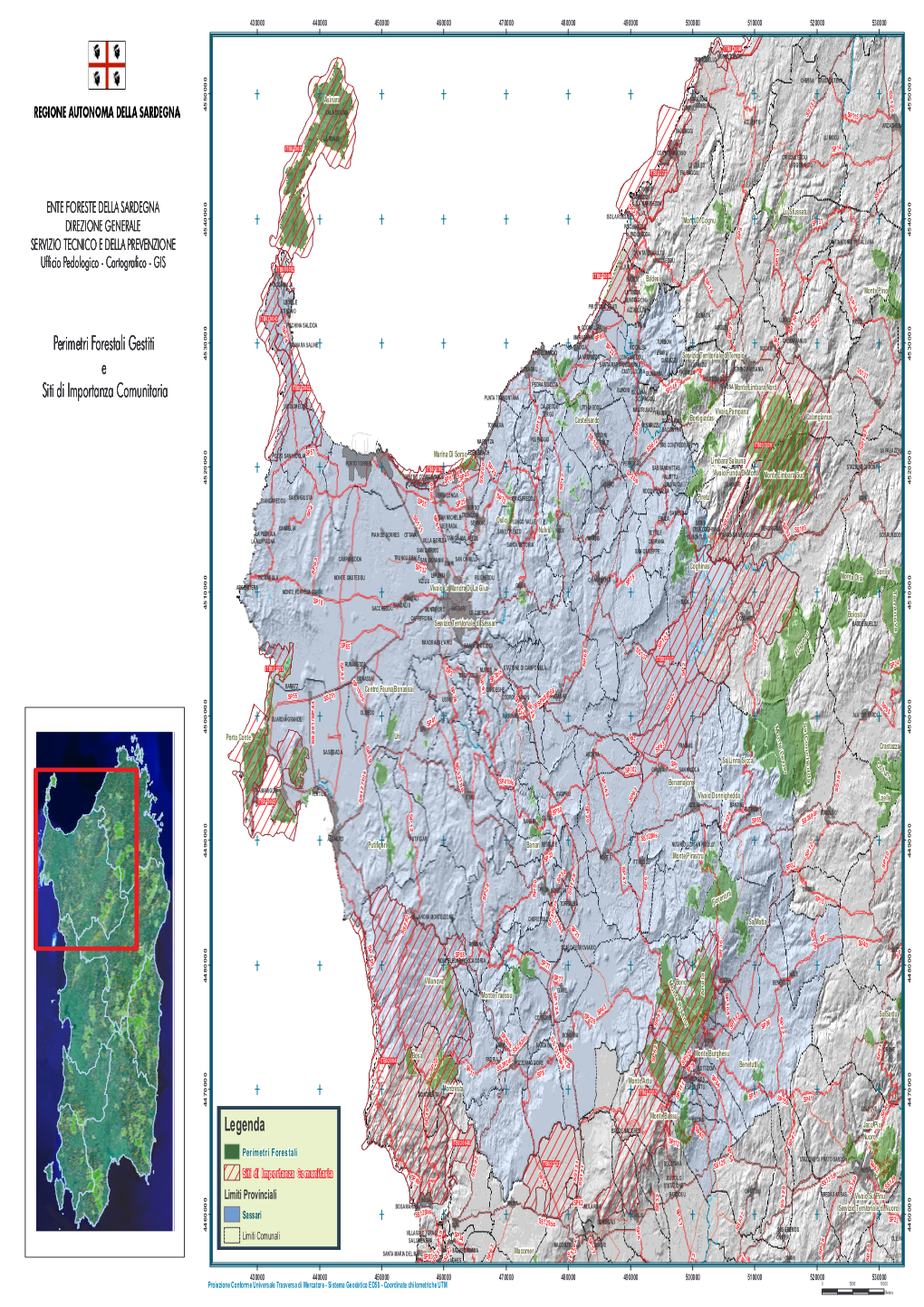 Legenda Perimetri Forestali Gestiti E Siti Di Importanza Comunitaria