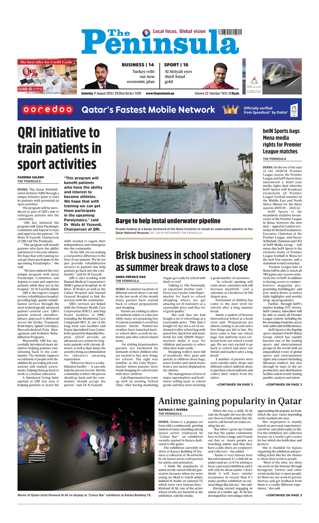 QRI Initiative to Train Patients in Sport Activities