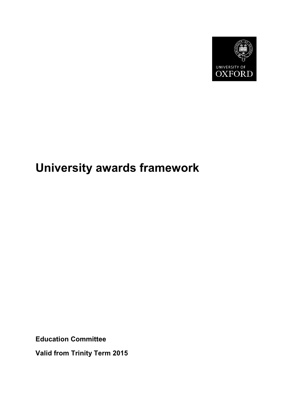University Awards Framework