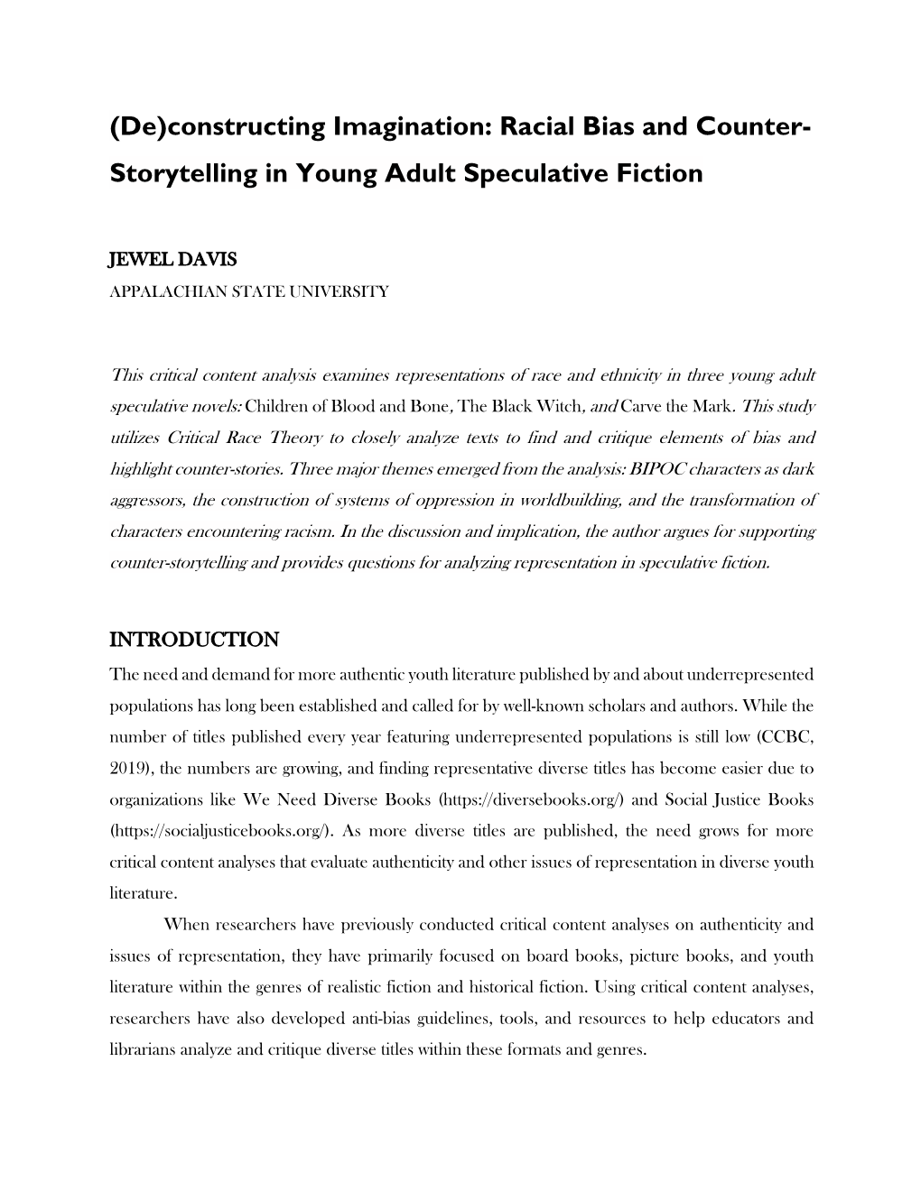 Storytelling in Young Adult Speculative Fiction