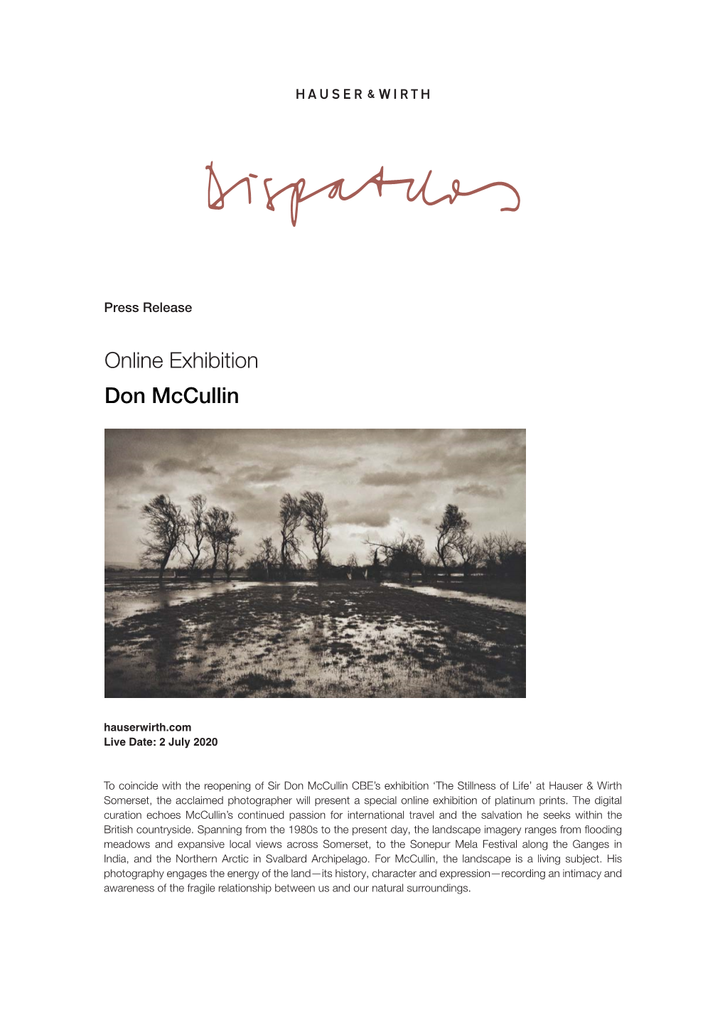 Online Exhibition Don Mccullin