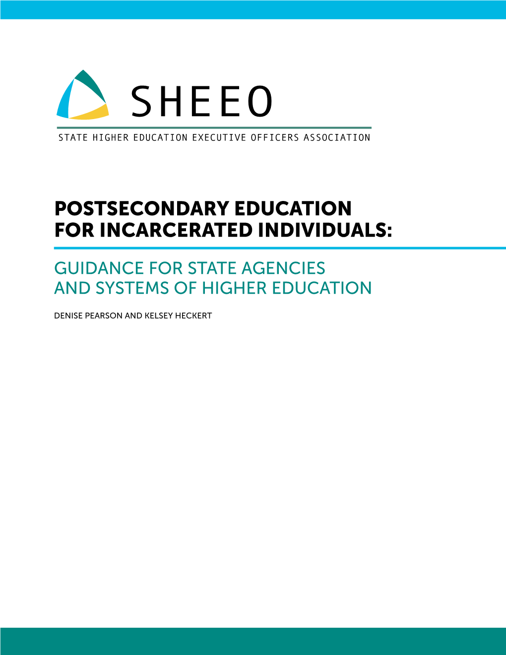 Postsecondary Education for Incarcerated Individuals