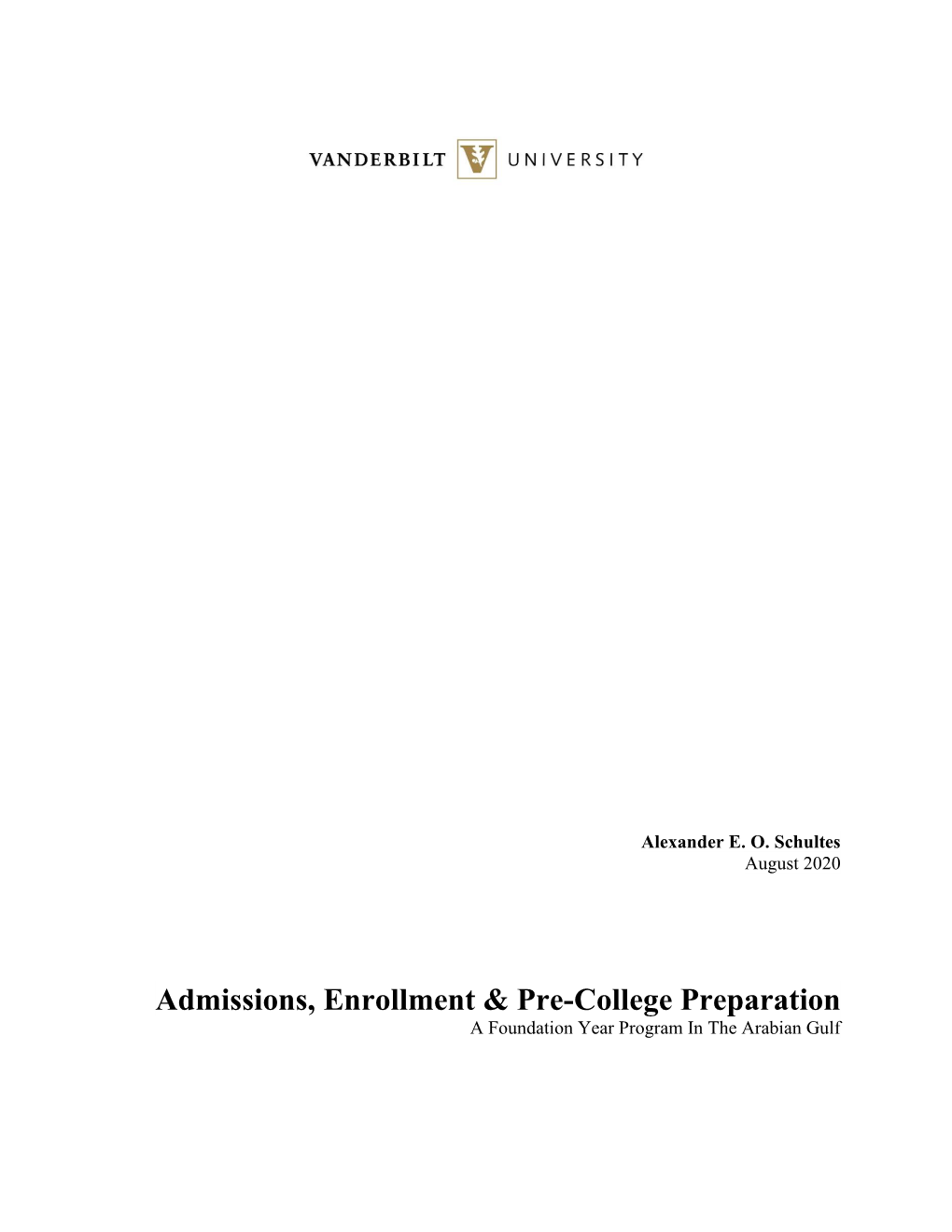 Admissions, Enrollment & Pre-College Preparation