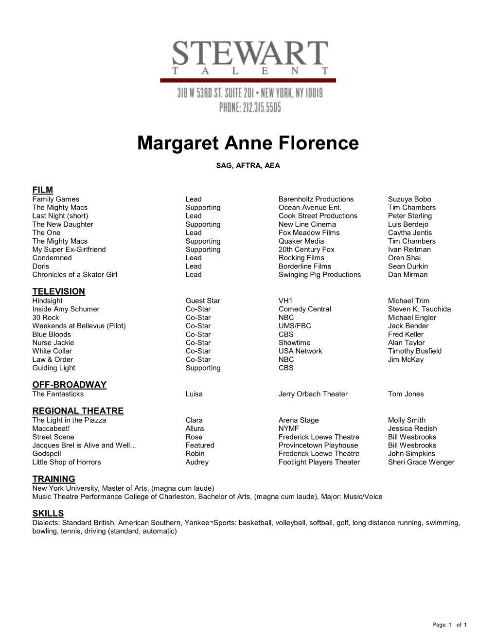 Margaret Anne Florence