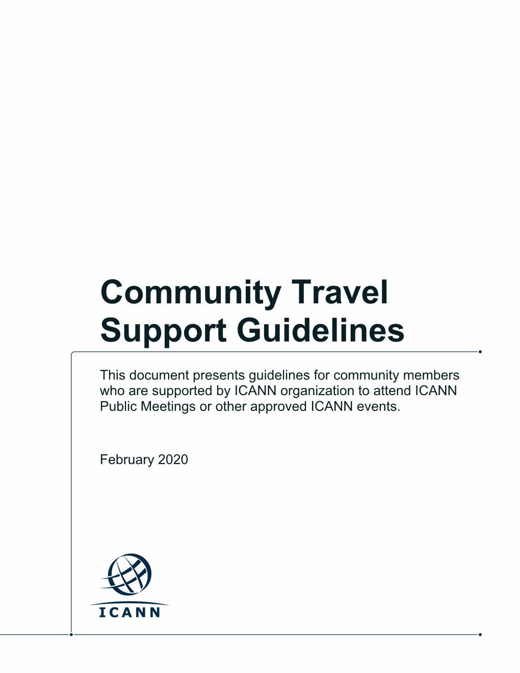 Community Travel Support Guidelines