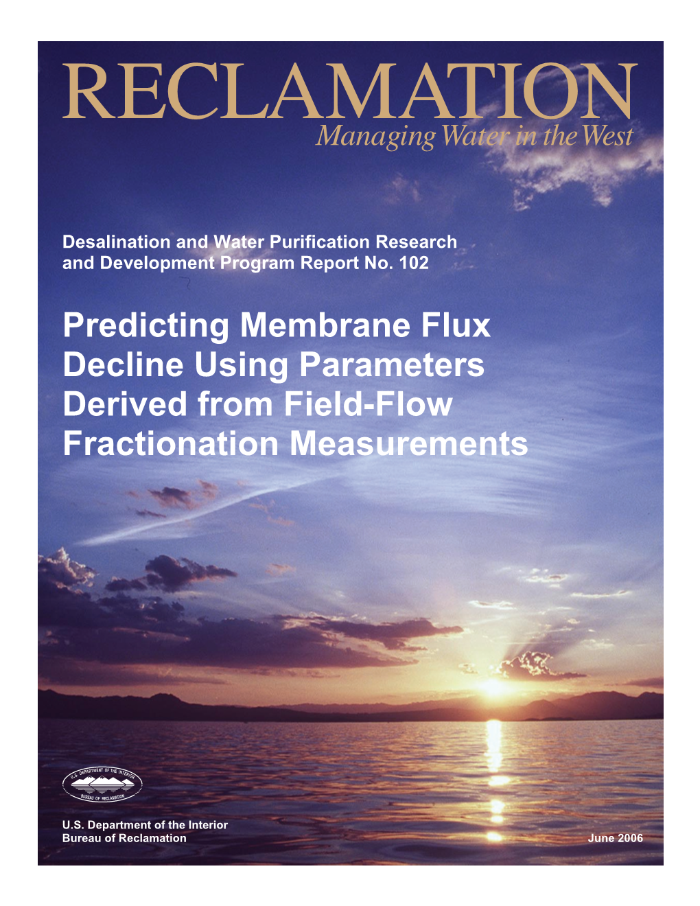 Predicting Membrane Flux Decline Using Parameters Derived from Field-Flow Fractionation Measurements