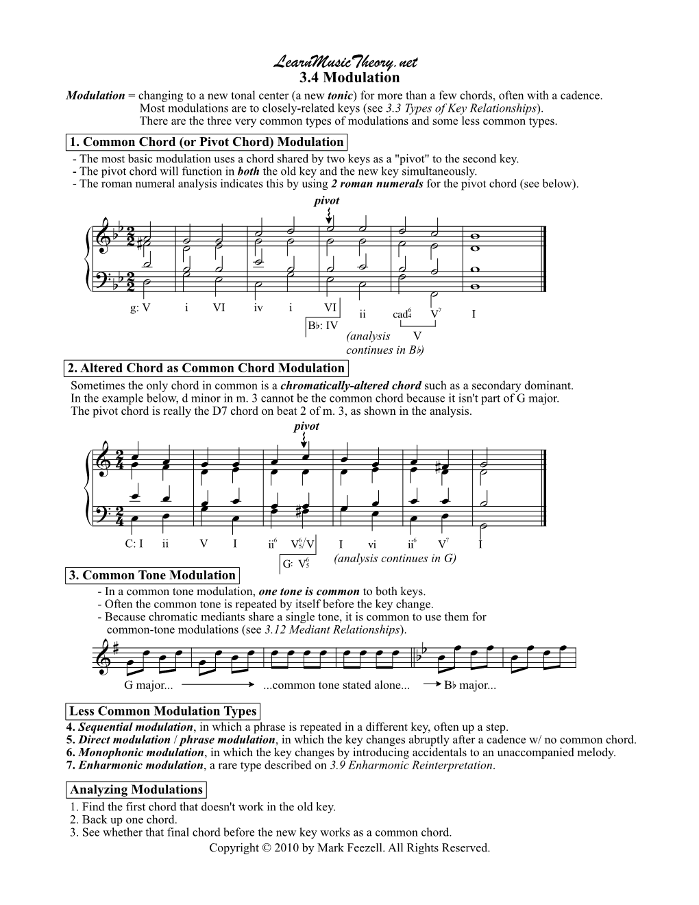 Modulation in Music