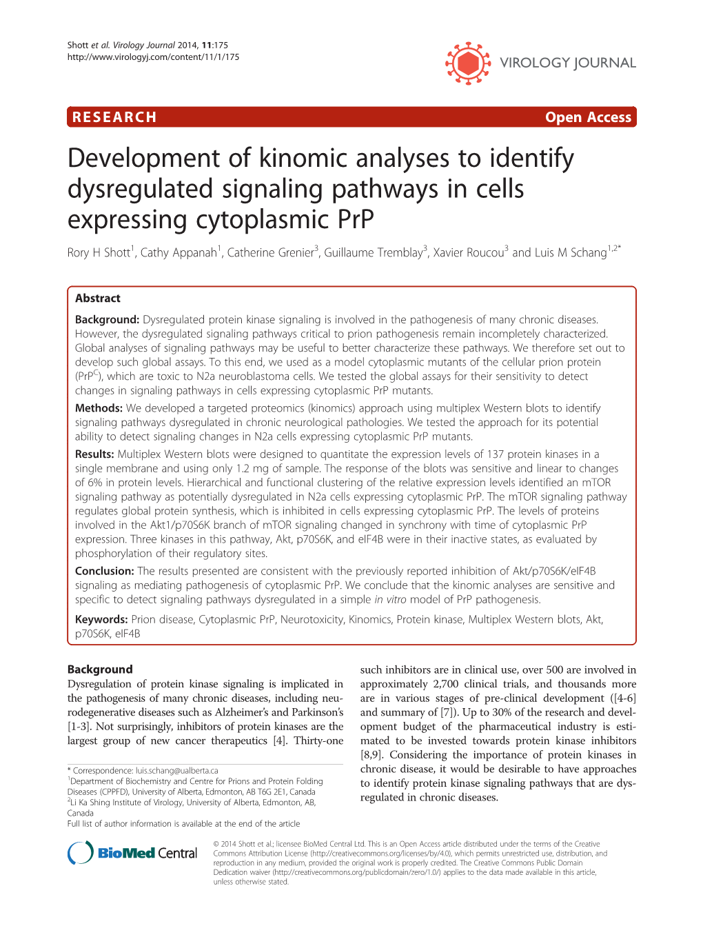 Development of Kinomic Analyses to Identify Dysregulated Signaling