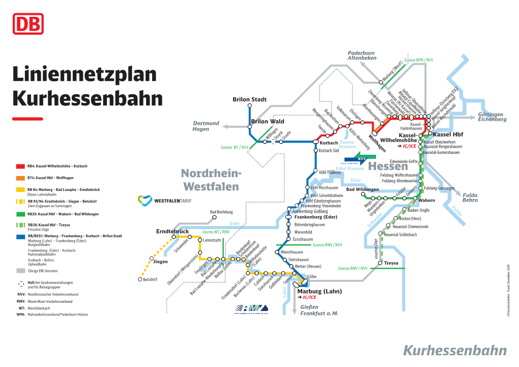 Liniennetzplan Kurhessenbahn