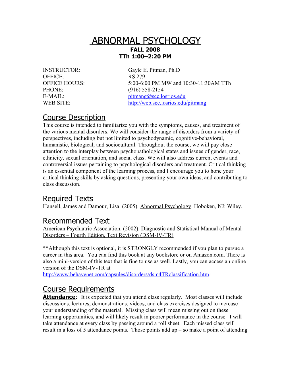 Individual and Family Psychopathology