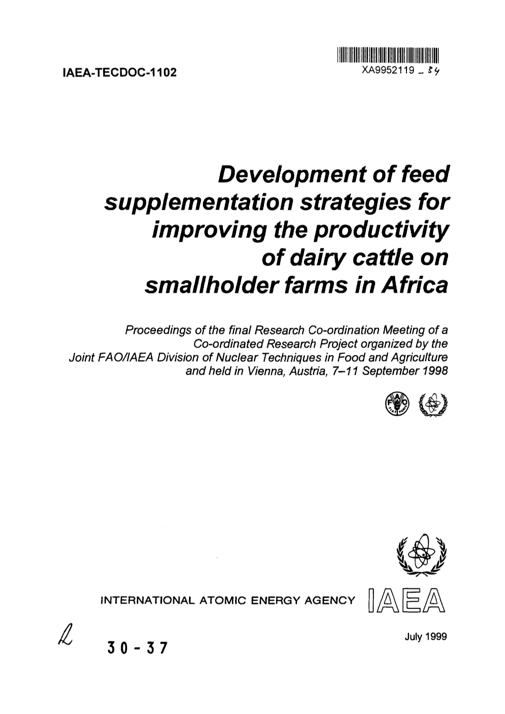 Development of Feed Supplementation Strategies for Improving the Productivity of Dairy Cattle on Smallholder Farms in Africa
