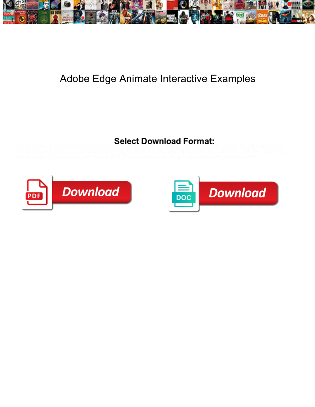 Adobe Edge Animate Interactive Examples