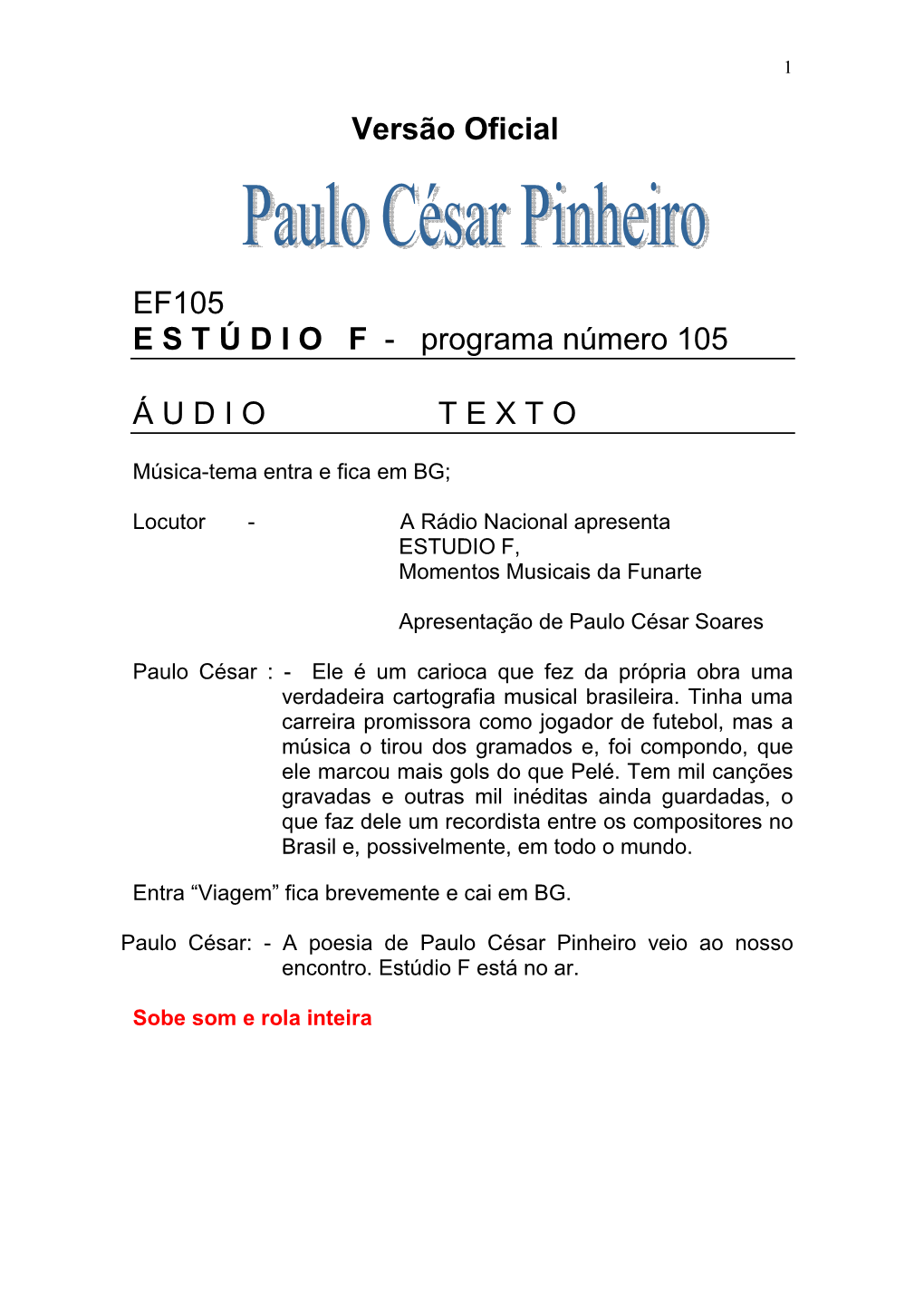 EF.105.Paulo Cesar Pinheiro