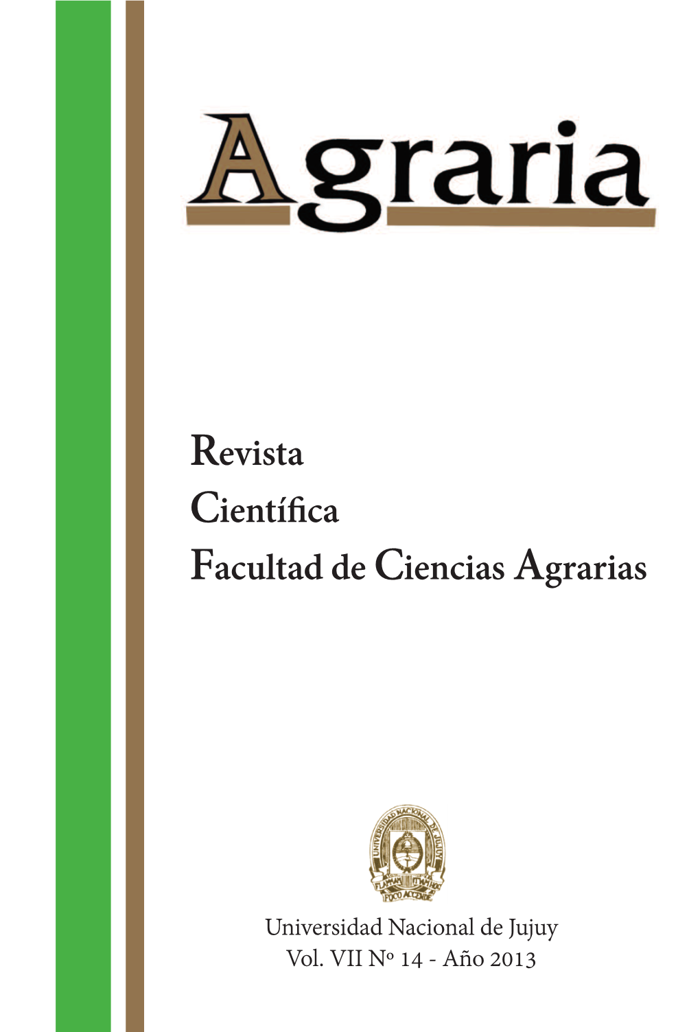 Revista Científica Facultad De Ciencias Agrarias