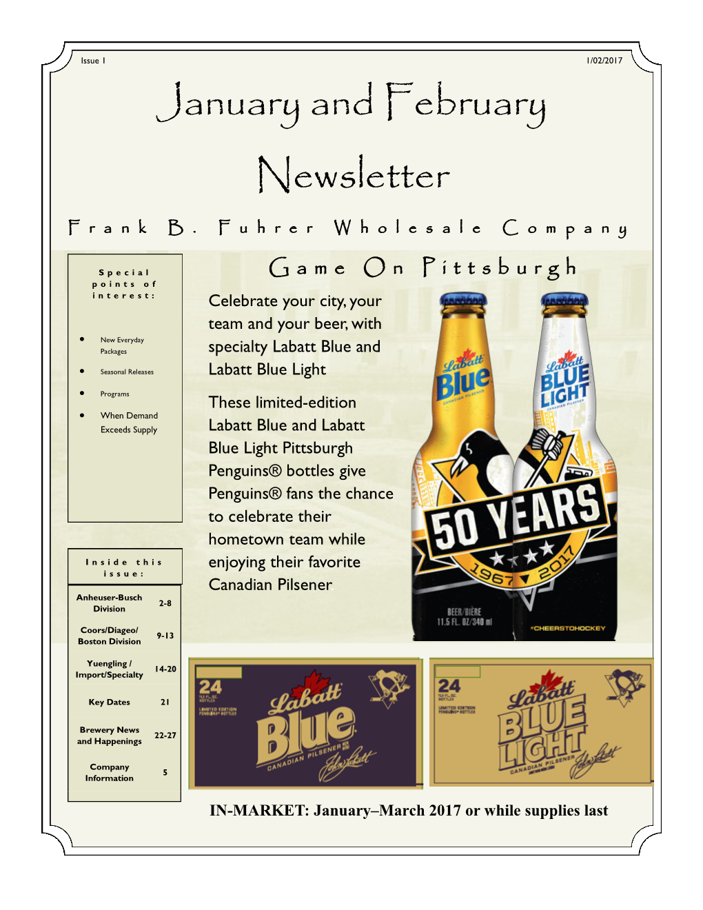 January and February Newsletter