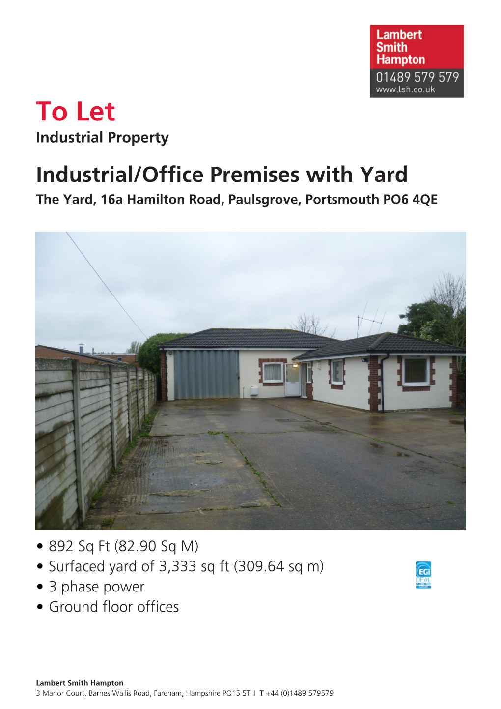 To Let,The Yard, 16A Hamilton Road, Paulsgrove, Portsmouth PO6