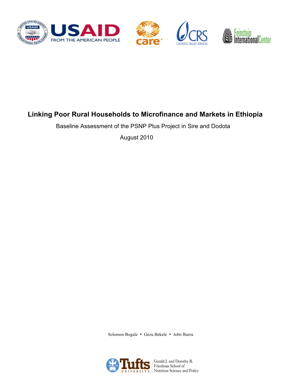 Linking Poor Rural Households to Microfinance and Markets in Ethiopia