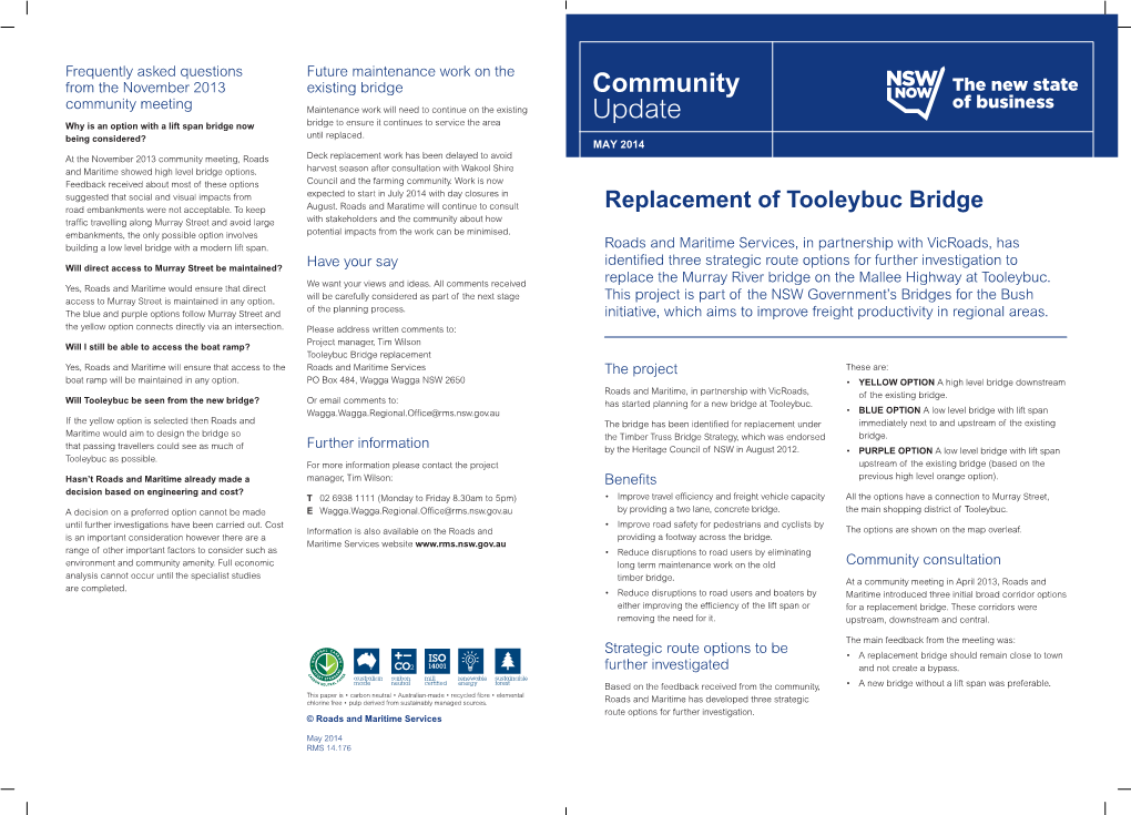 Replacement of Tooleybuc Bridge