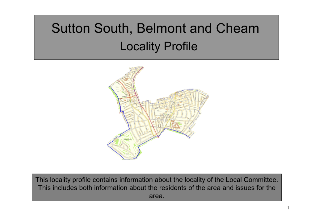 Sutton South, Belmont and Cheam Locality Profile