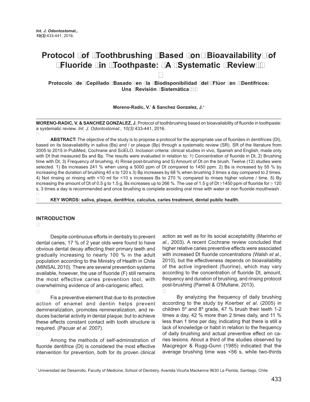 Protocol of Toothbrushing Based on Bioavailability of Fluoride in Toothpaste: a Systematic Review