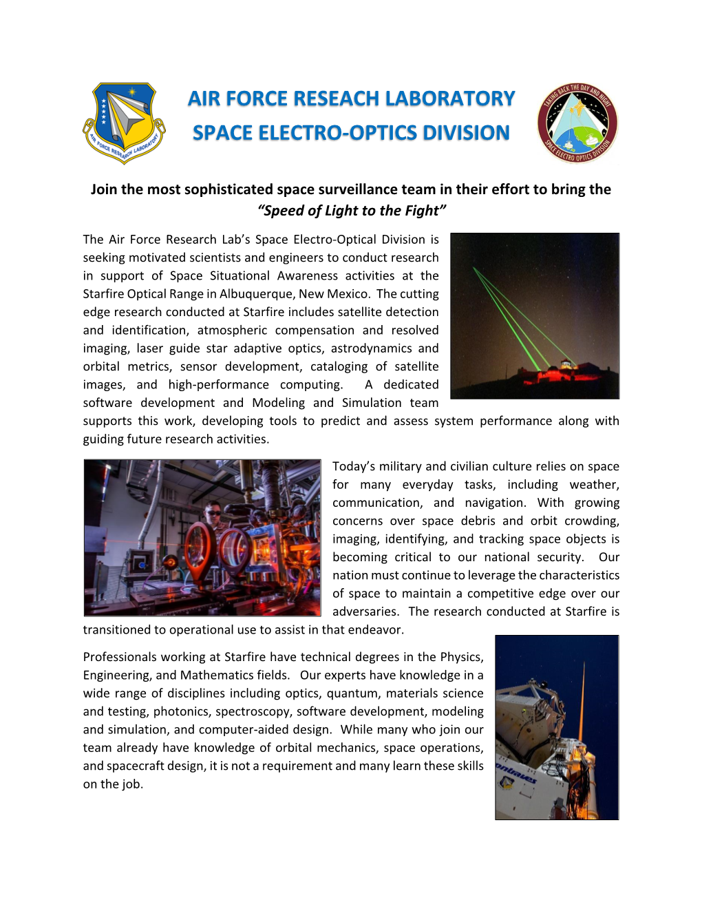Space Electro-Optics Division