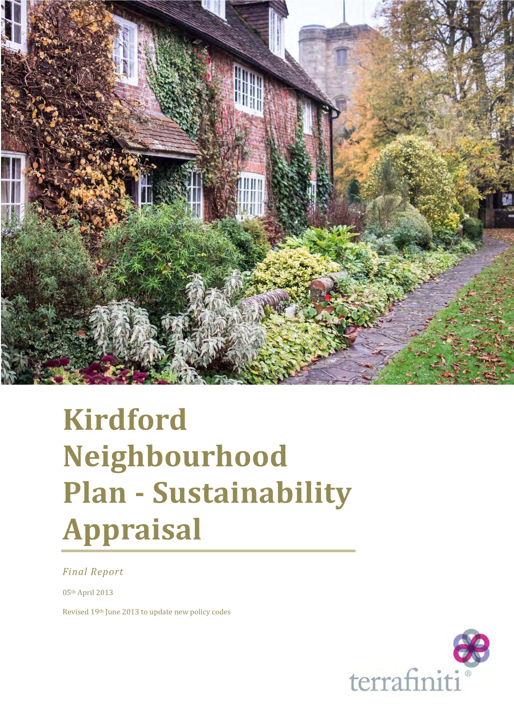 Sustainability Appraisal for Kirdford Neighbourhood Plan