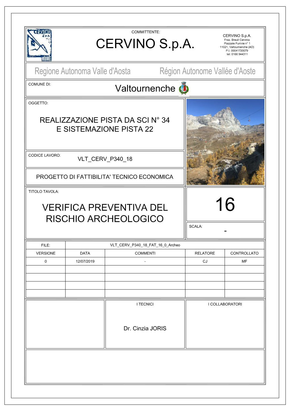 Verifica Preventiva Del Rischio Archeologico